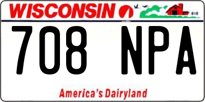 WI license plate 708NPA