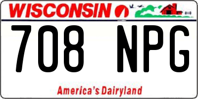 WI license plate 708NPG
