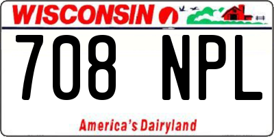 WI license plate 708NPL