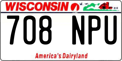 WI license plate 708NPU