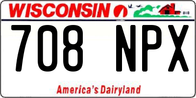 WI license plate 708NPX