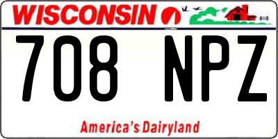 WI license plate 708NPZ
