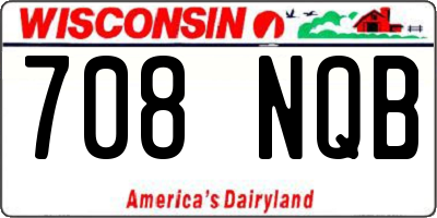 WI license plate 708NQB