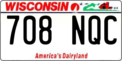 WI license plate 708NQC