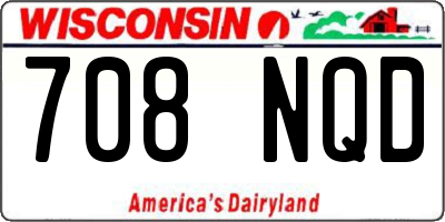 WI license plate 708NQD
