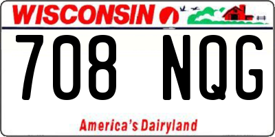 WI license plate 708NQG