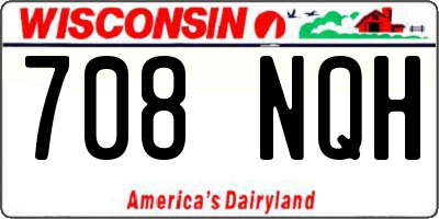WI license plate 708NQH