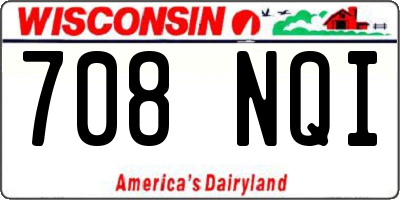 WI license plate 708NQI