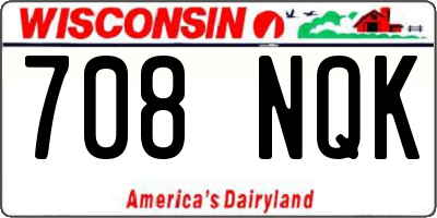 WI license plate 708NQK