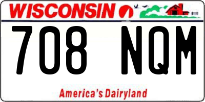 WI license plate 708NQM