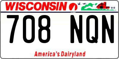WI license plate 708NQN