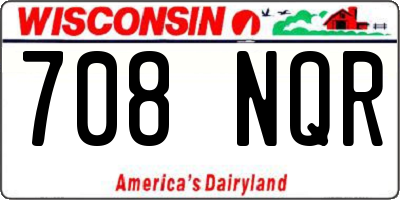 WI license plate 708NQR
