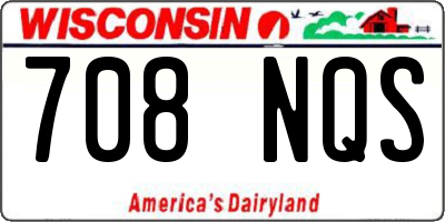 WI license plate 708NQS