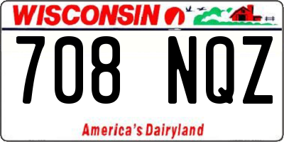 WI license plate 708NQZ
