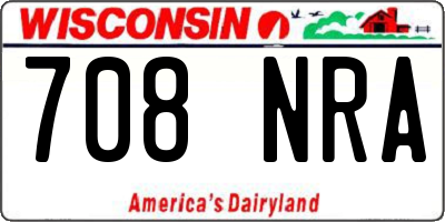 WI license plate 708NRA