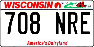 WI license plate 708NRE