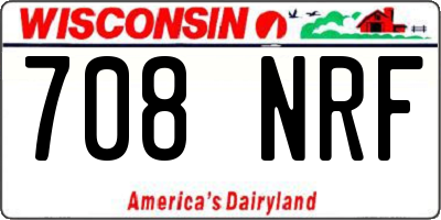 WI license plate 708NRF