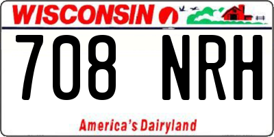 WI license plate 708NRH