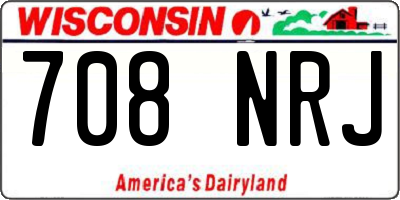 WI license plate 708NRJ
