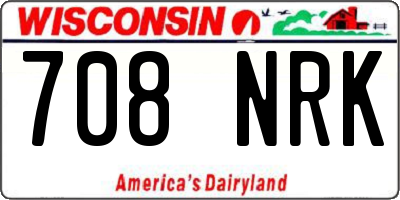 WI license plate 708NRK