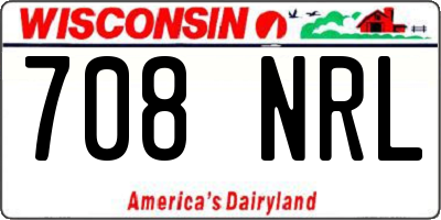 WI license plate 708NRL