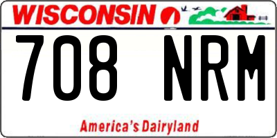 WI license plate 708NRM
