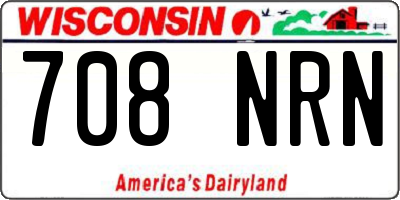 WI license plate 708NRN