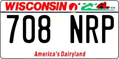 WI license plate 708NRP