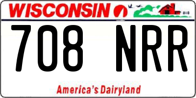 WI license plate 708NRR