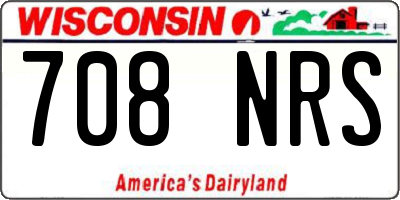 WI license plate 708NRS