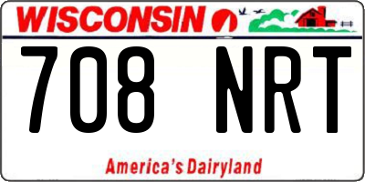 WI license plate 708NRT