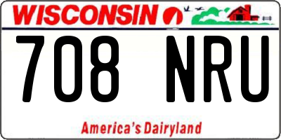 WI license plate 708NRU
