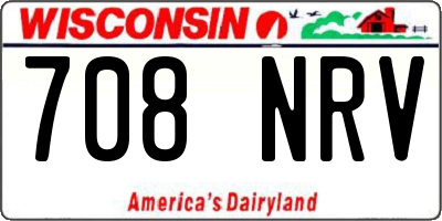WI license plate 708NRV