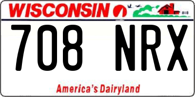 WI license plate 708NRX