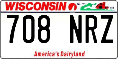 WI license plate 708NRZ