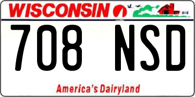 WI license plate 708NSD