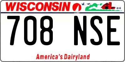 WI license plate 708NSE