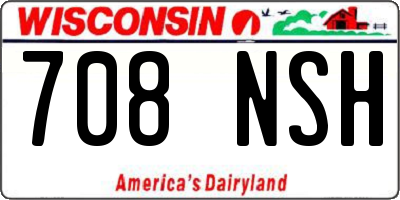 WI license plate 708NSH