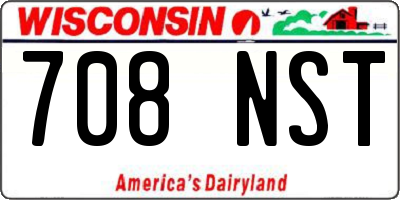 WI license plate 708NST