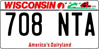 WI license plate 708NTA