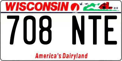 WI license plate 708NTE