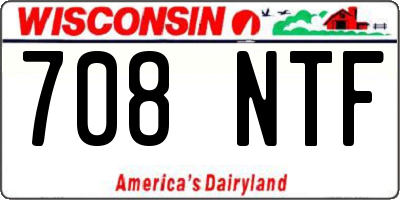 WI license plate 708NTF