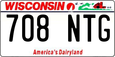 WI license plate 708NTG