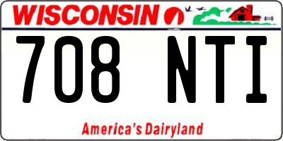 WI license plate 708NTI