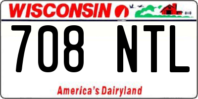 WI license plate 708NTL
