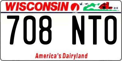 WI license plate 708NTO
