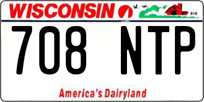 WI license plate 708NTP