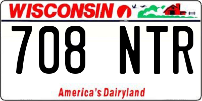 WI license plate 708NTR