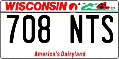 WI license plate 708NTS