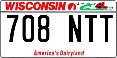 WI license plate 708NTT